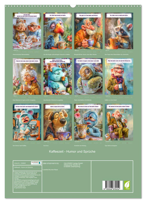 Kaffeezeit - Humor und Sprüche (CALVENDO Premium Wandkalender 2027)