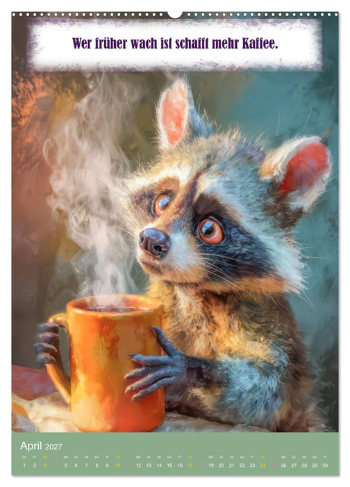 Kaffeezeit - Humor und Sprüche (CALVENDO Premium Wandkalender 2027)