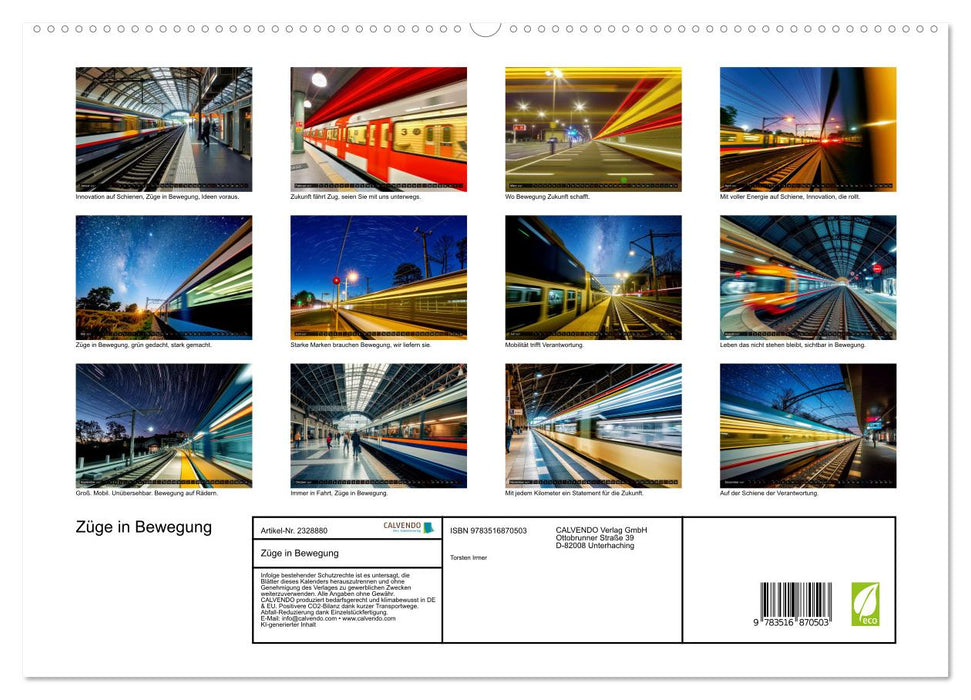 Züge in Bewegung (CALVENDO Premium Wandkalender 2027)