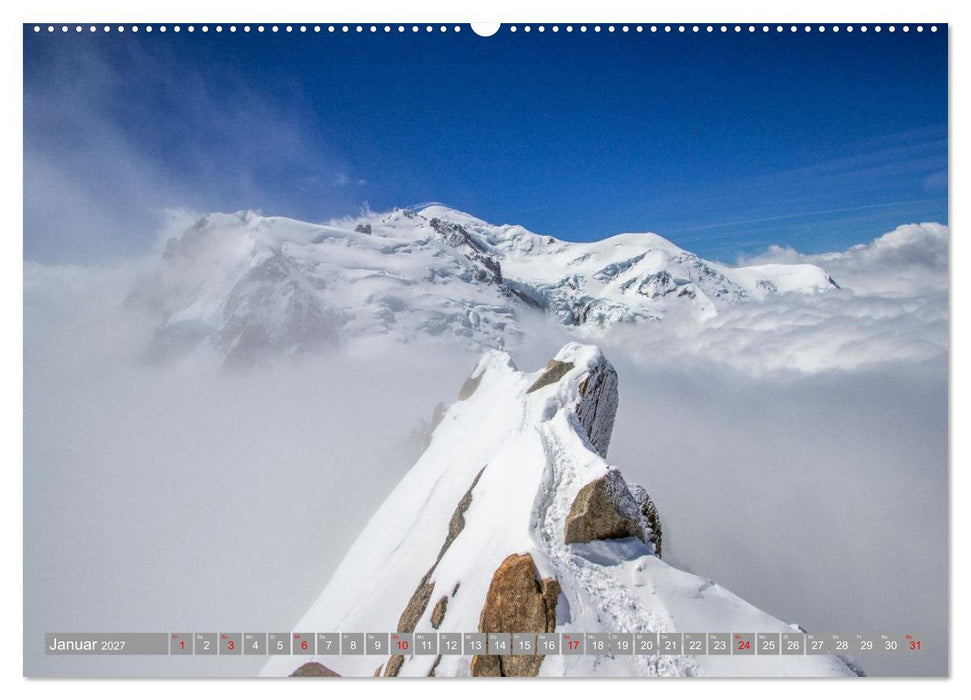 Mont Blanc - Krone der Alpen (CALVENDO Premium Wandkalender 2027)