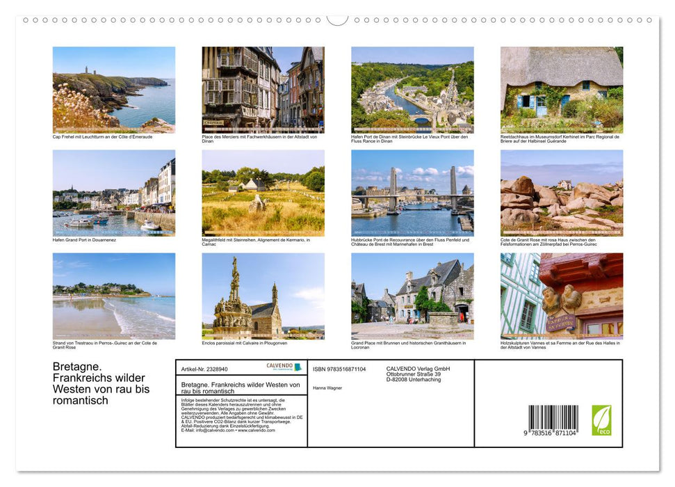Bretagne. Frankreichs wilder Westen von rau bis romantisch (CALVENDO Premium Wandkalender 2027)