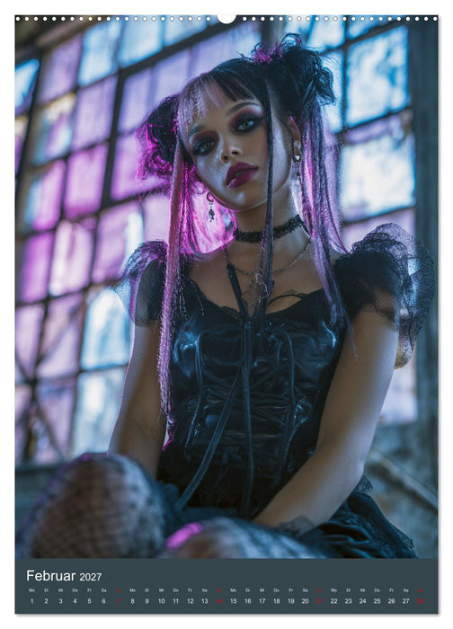 Gothic Girls - düstere Frauen in schwarzer Gothic-Kleidung (CALVENDO Premium Wandkalender 2027)