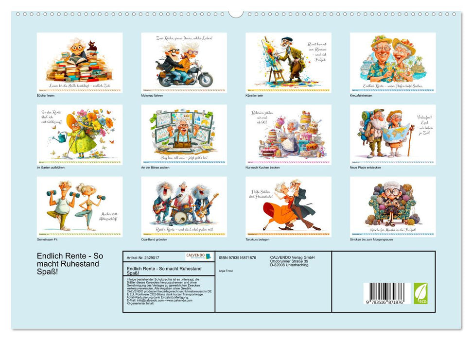 Endlich Rente - So macht Ruhestand Spaß! (CALVENDO Premium Wandkalender 2027)