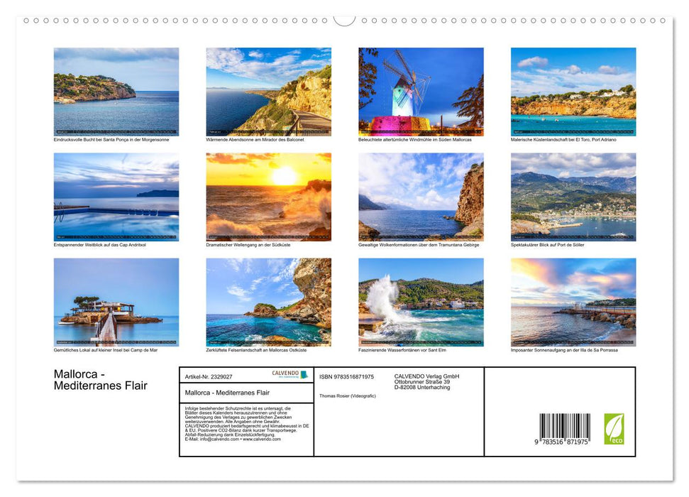 Mallorca - Mediterranes Flair (CALVENDO Premium Wandkalender 2027)
