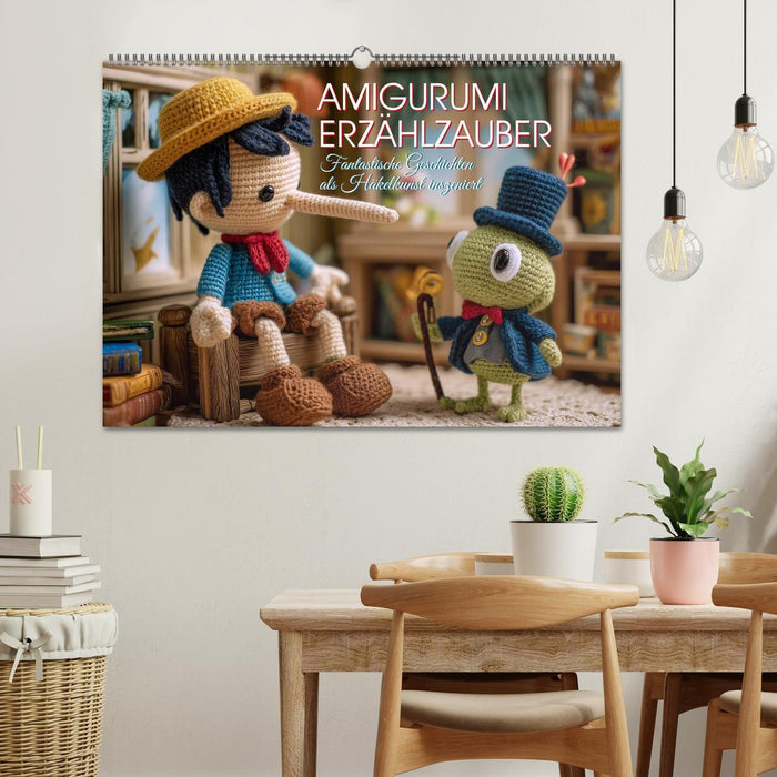 Amigurumi Erzählzauber. Fantastische Geschichten als Häkelkunst inszeniert (CALVENDO Wandkalender 2027)