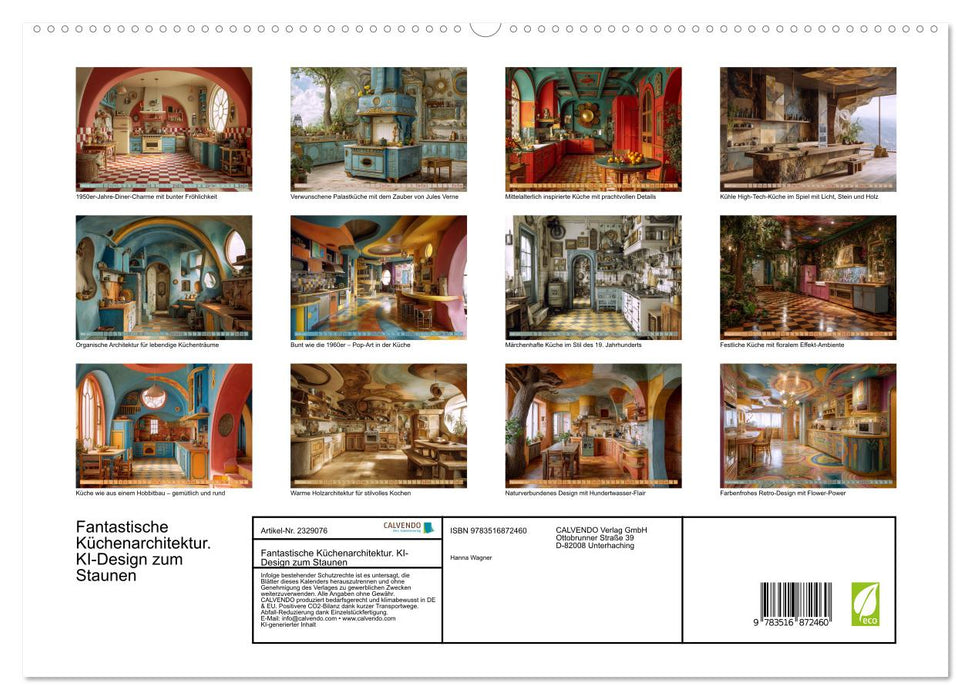 Fantastische Küchenarchitektur. KI-Design zum Staunen (CALVENDO Premium Wandkalender 2027)