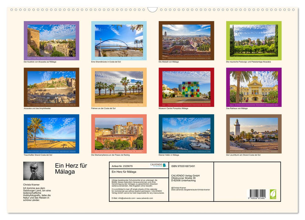 Ein Herz für Málaga (CALVENDO Wandkalender 2027)