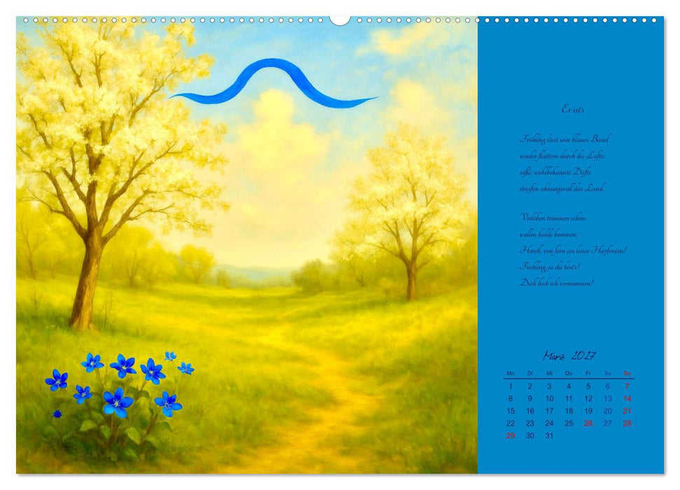 Gedichte. Die berühmtesten deutschsprachigen Verse (CALVENDO Premium Wandkalender 2027)