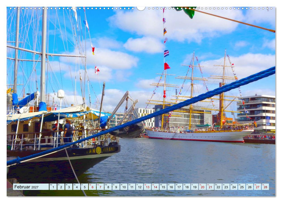 Ein detaillierter Blick auf Segelschiffe (CALVENDO Premium Wandkalender 2027)
