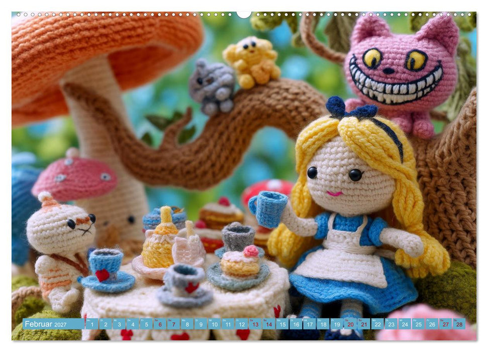 Amigurumi Erzählzauber. Fantastische Geschichten als Häkelkunst inszeniert (CALVENDO Premium Wandkalender 2027)