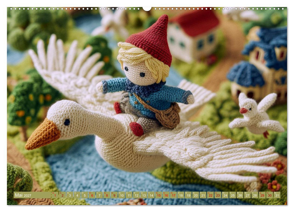 Amigurumi Erzählzauber. Fantastische Geschichten als Häkelkunst inszeniert (CALVENDO Premium Wandkalender 2027)