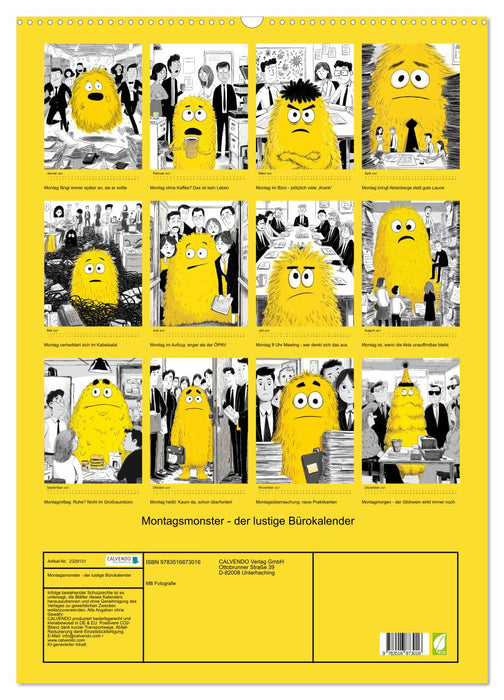 Montagsmonster - der lustige Bürokalender (CALVENDO Wandkalender 2027)
