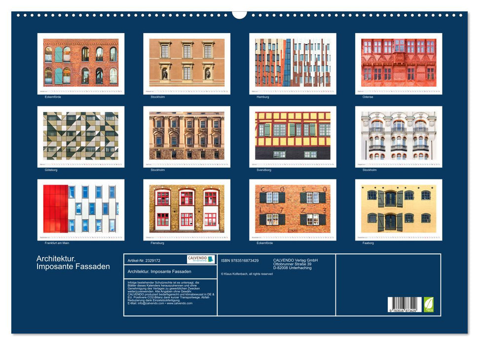 Architektur. Imposante Fassaden (CALVENDO Wandkalender 2027)