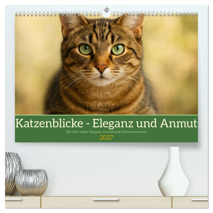 Katzenblicke – Eleganz und Anmut (CALVENDO Premium Wandkalender 2027)