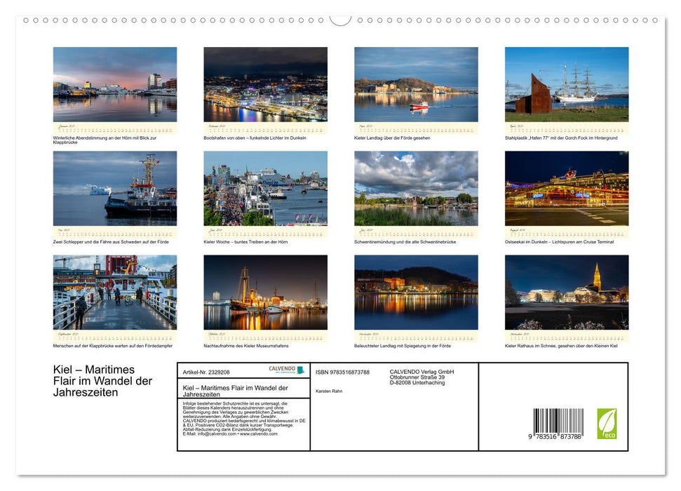 Kiel – Maritimes Flair im Wandel der Jahreszeiten (CALVENDO Premium Wandkalender 2027)