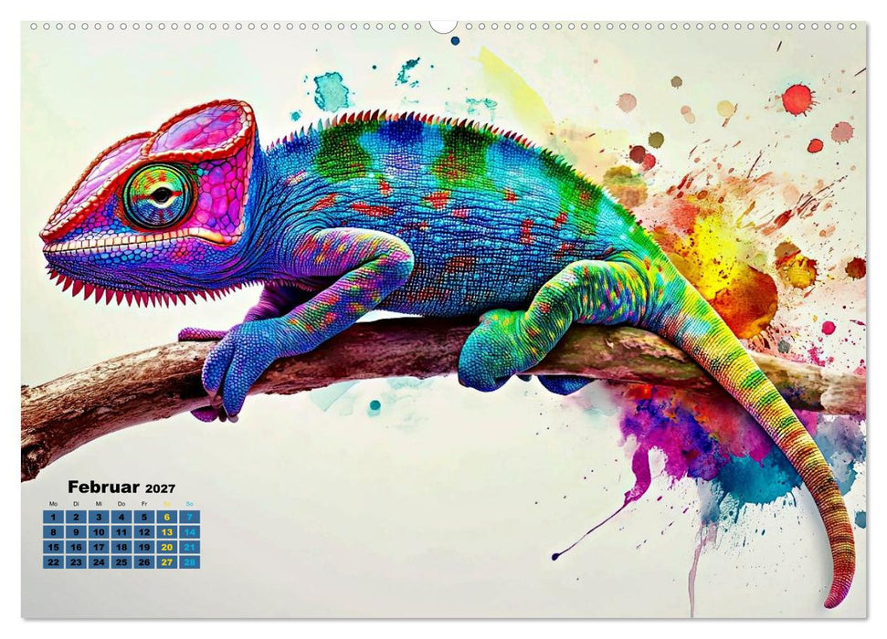 Chamäleon Artwork (CALVENDO Wandkalender 2027)