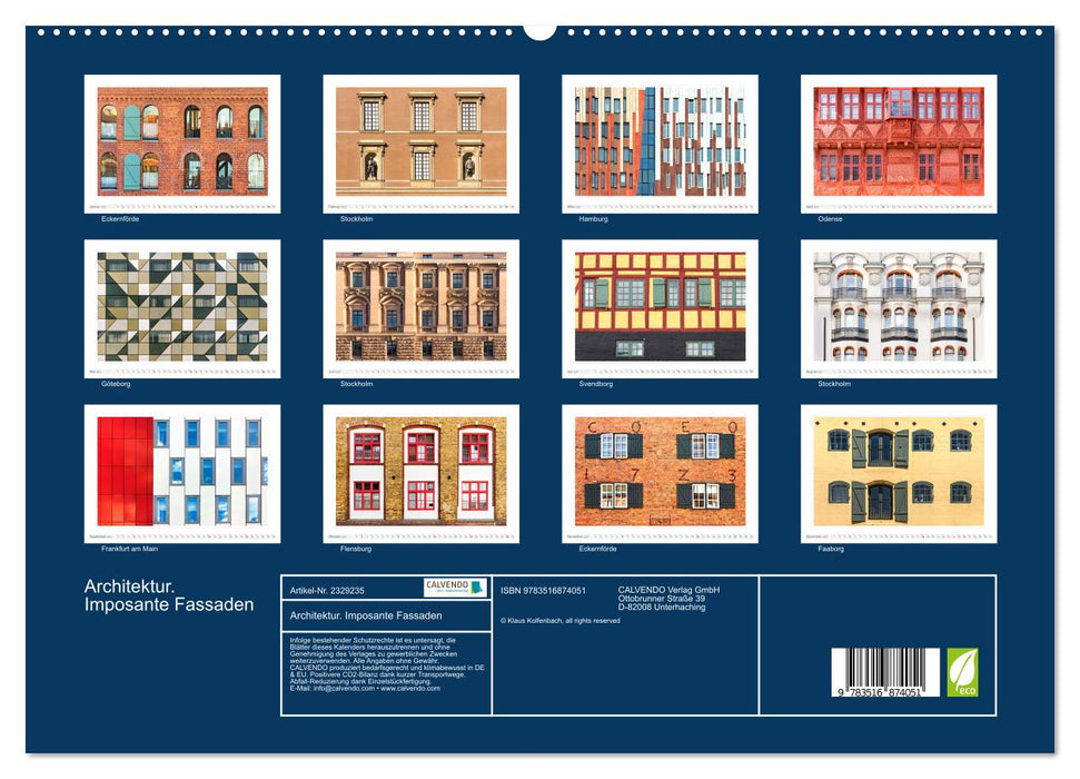Architektur. Imposante Fassaden (CALVENDO Premium Wandkalender 2027)