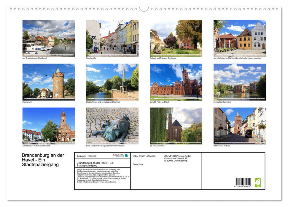 Brandenburg an der Havel - Ein Stadtspaziergang (CALVENDO Wandkalender 2027)