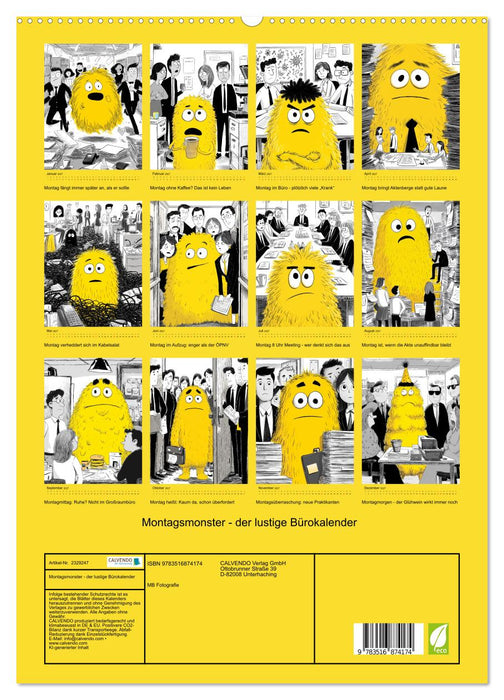 Montagsmonster - der lustige Bürokalender (CALVENDO Premium Wandkalender 2027)