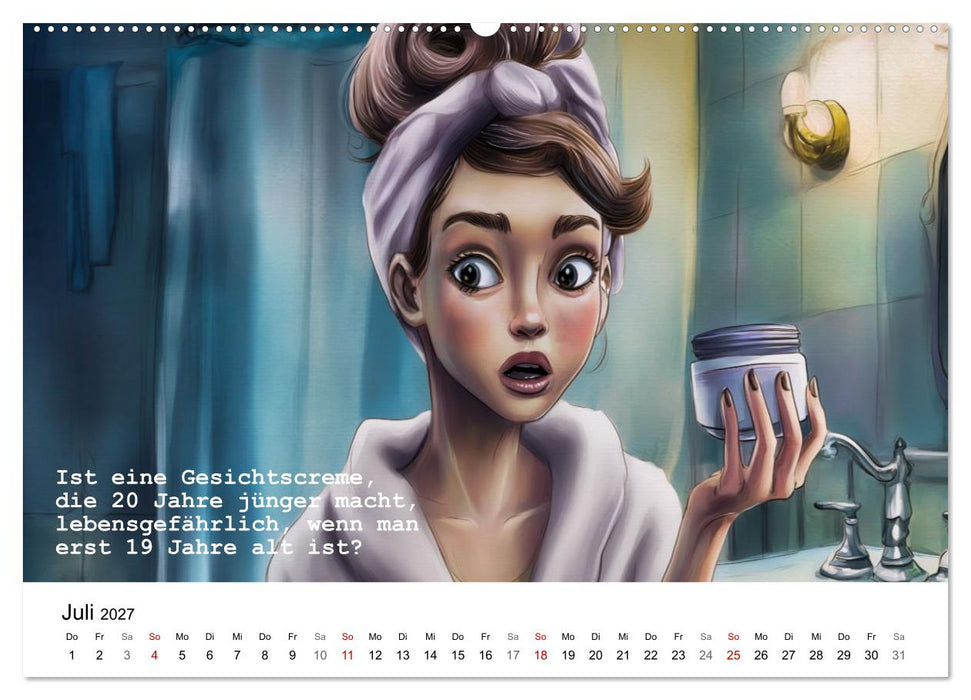 Lustige und paradoxe Fragen (CALVENDO Premium Wandkalender 2027)