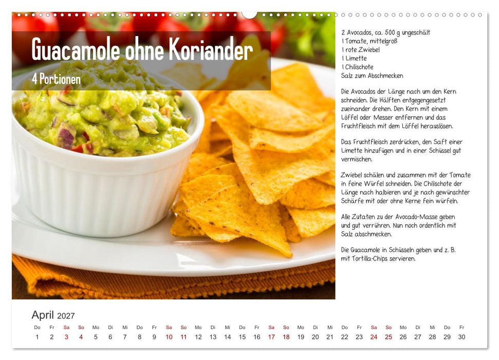 Fleischlos glücklich - 12 Foodfotos mit leckeren Rezepten (CALVENDO Wandkalender 2027)