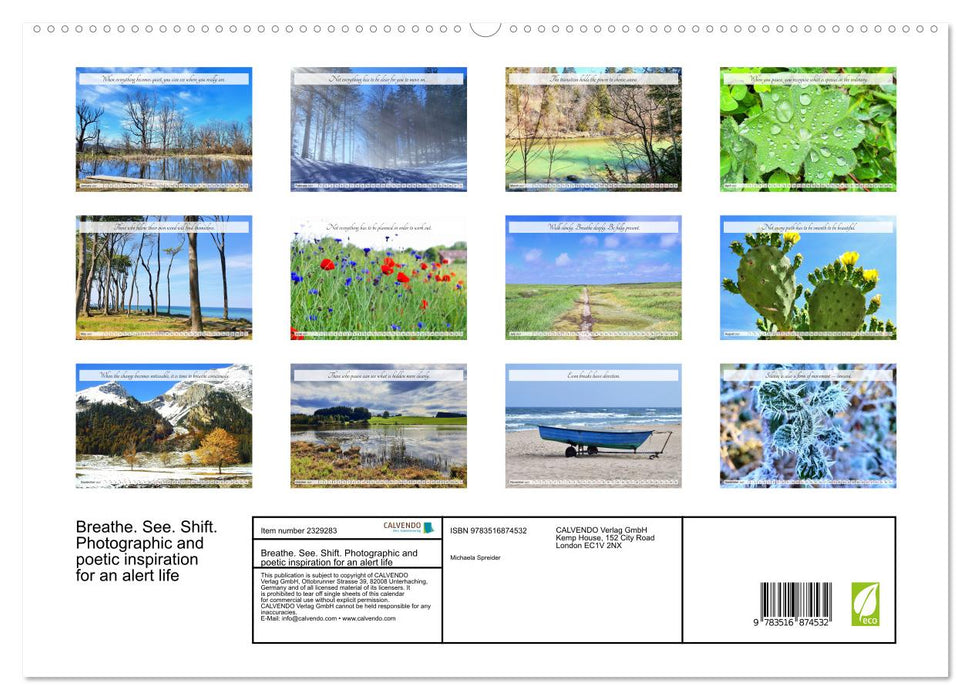Breathe. See. Shift. Photographic and poetic inspiration for an alert life (CALVENDO Premium-Calendar 2027)