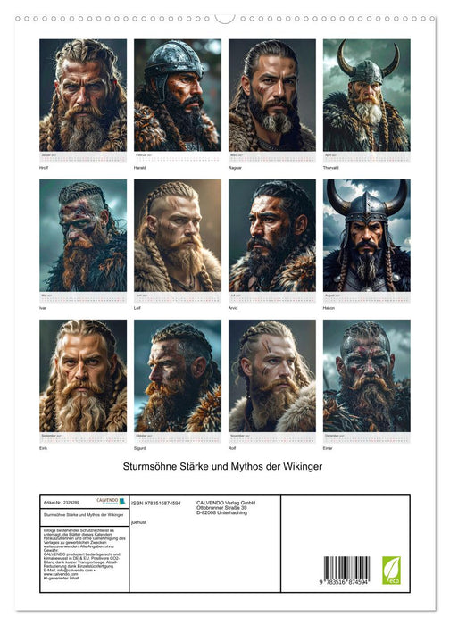 Sturmsöhne Stärke und Mythos der Wikinger (CALVENDO Premium Wandkalender 2027)
