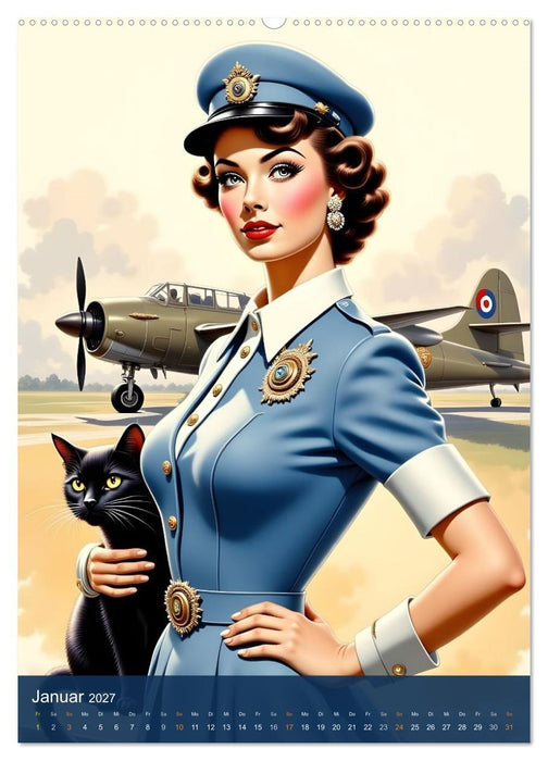 Fräulein Fantasie und die schwarze Katze (CALVENDO Premium Wandkalender 2027)