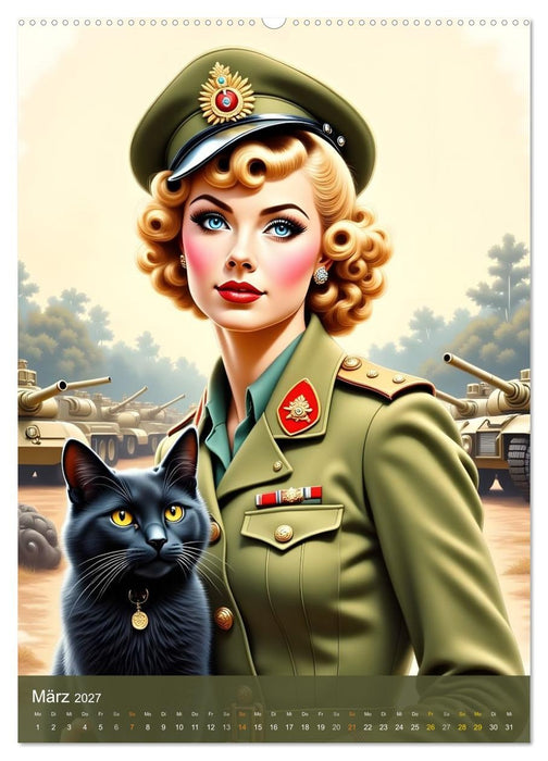 Fräulein Fantasie und die schwarze Katze (CALVENDO Premium Wandkalender 2027)