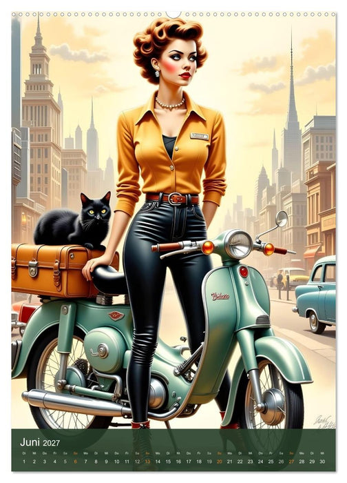 Fräulein Fantasie und die schwarze Katze (CALVENDO Premium Wandkalender 2027)