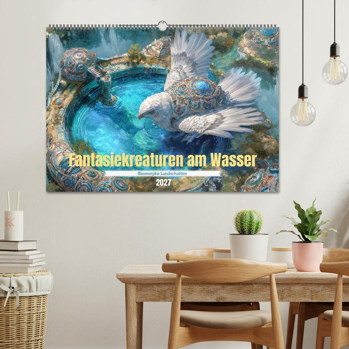 Fantasiekreaturen am Wasser - Biomorphe Landschaften (CALVENDO Wandkalender 2027)