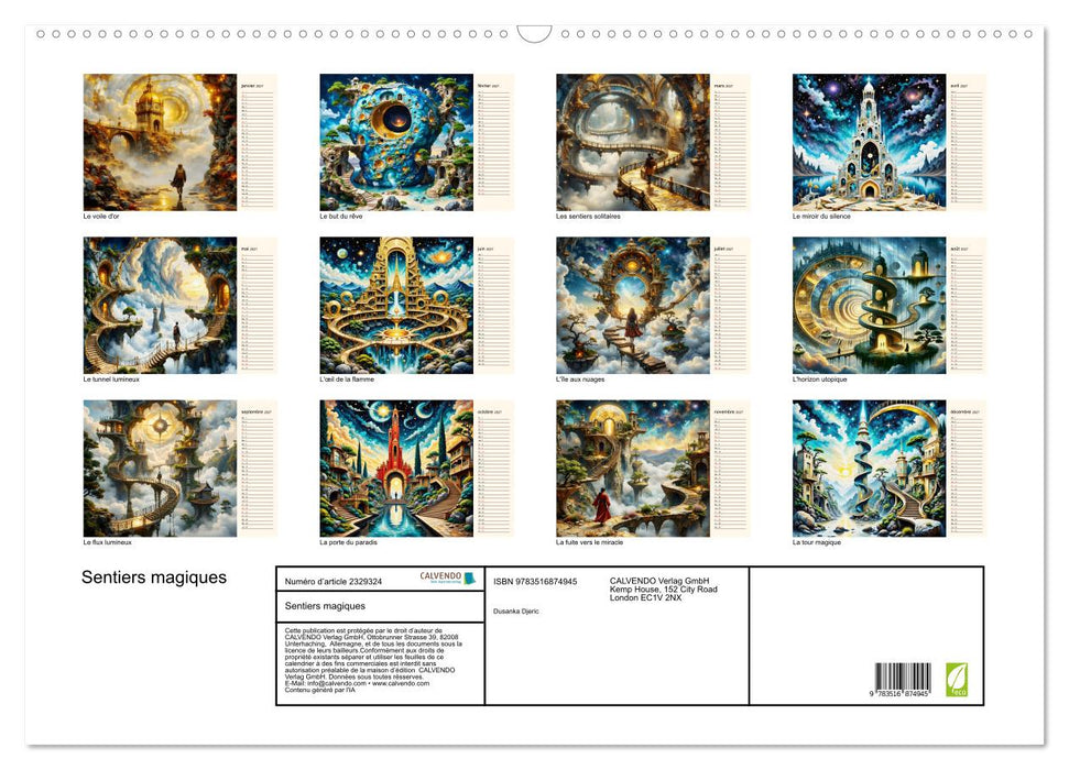 Sentiers magiques (CALVENDO Calendrier mensuel 2027)