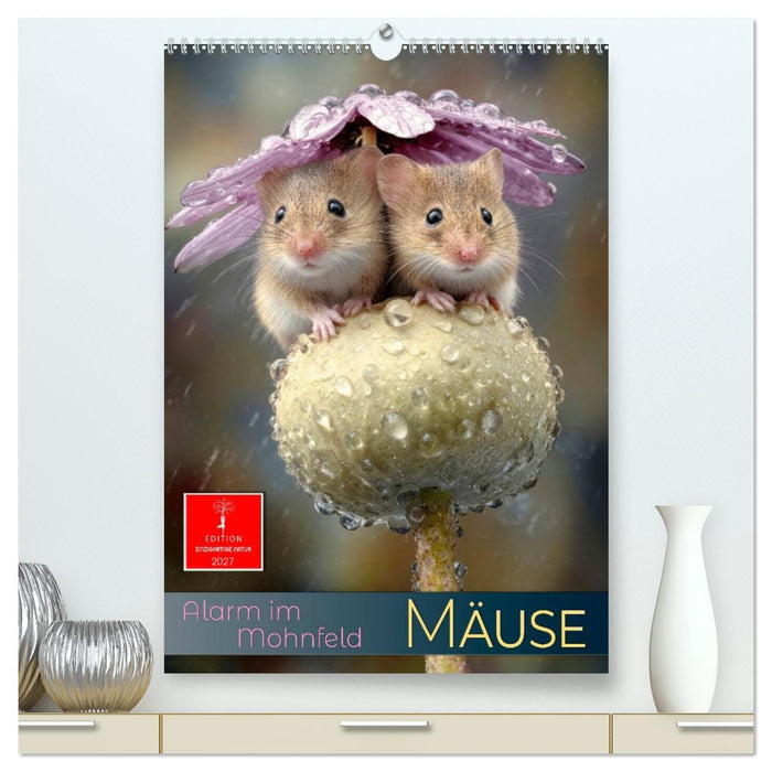 Mäuse - Alarm im Mohnfeld (CALVENDO Premium Wandkalender 2027)
