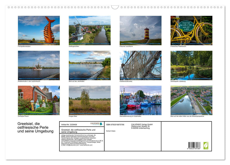 Greetsiel, die ostfriesische Perle und seine Umgebung (CALVENDO Wandkalender 2027)