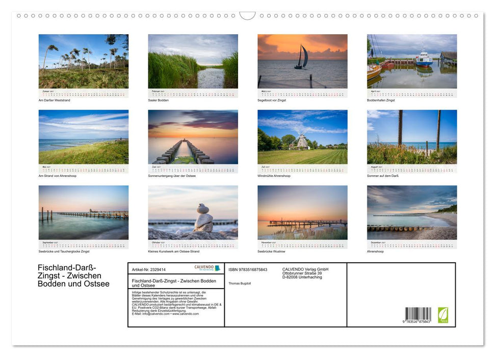 Fischland-Darß-Zingst - Zwischen Bodden und Ostsee (CALVENDO Wandkalender 2027)