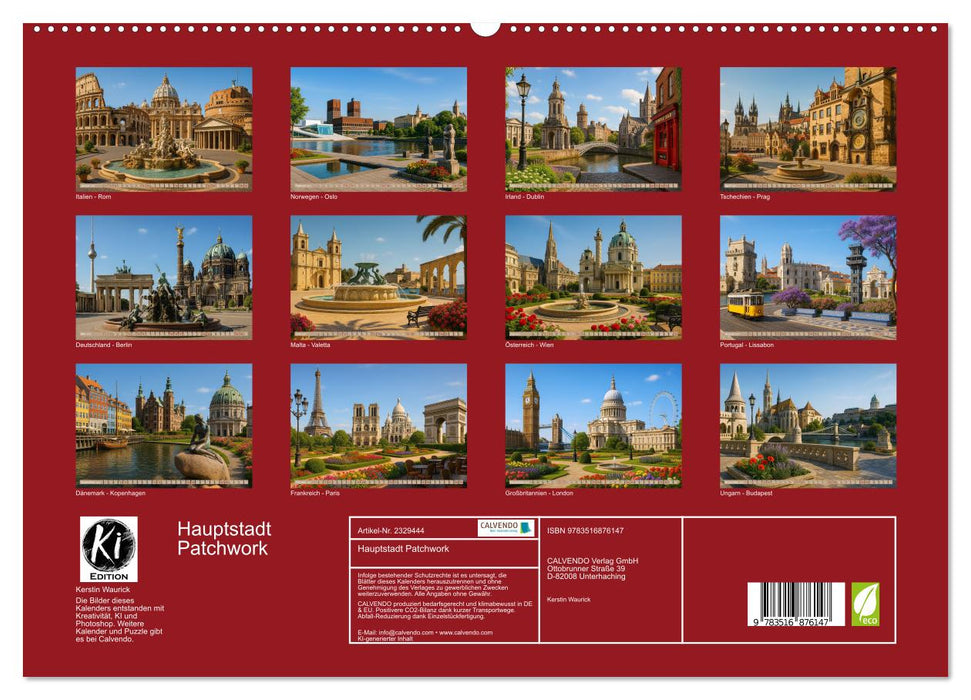 Hauptstadt Patchwork (CALVENDO Premium Wandkalender 2027)