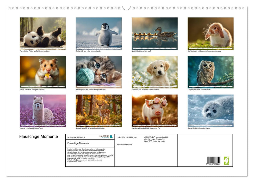Flauschige Momente (CALVENDO Wandkalender 2027)