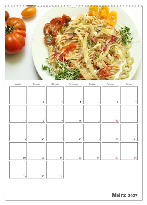 Pasta mit Gemüse (CALVENDO Wandkalender 2027)