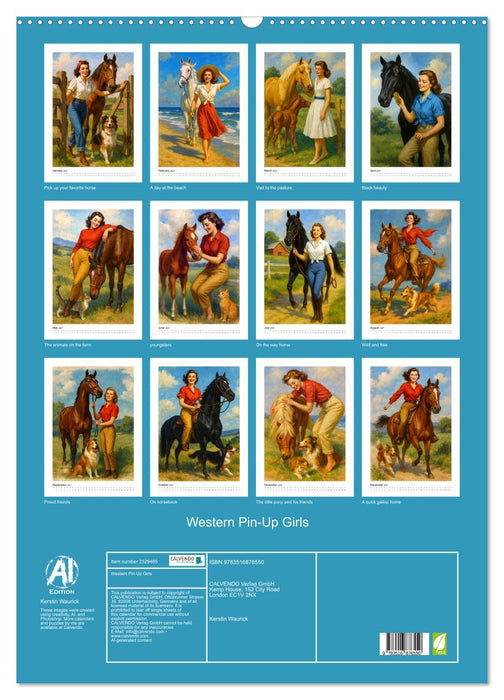 Western Pin-Up Girls (CALVENDO Monthly Calendar 2027)