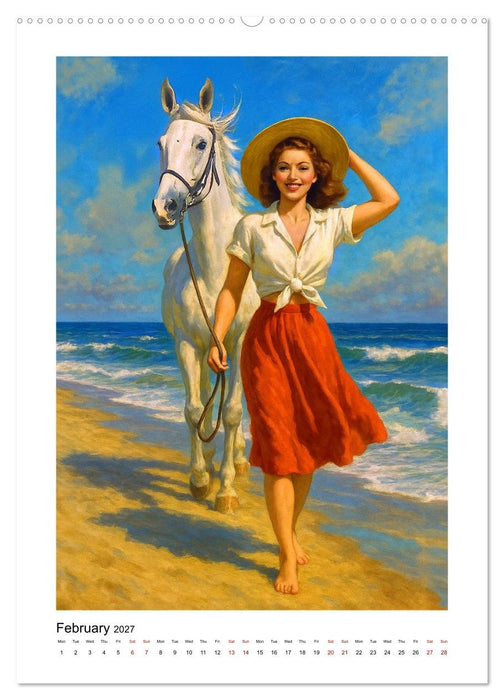 Western Pin-Up Girls (CALVENDO Monthly Calendar 2027)