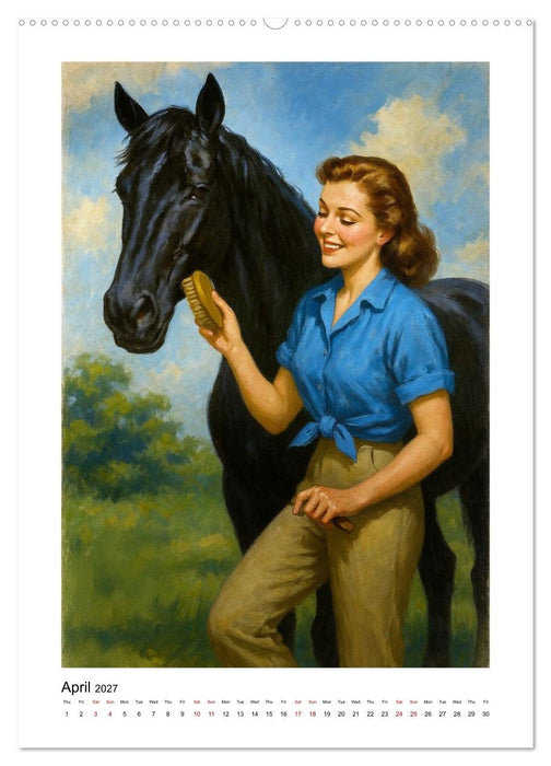 Western Pin-Up Girls (CALVENDO Monthly Calendar 2027)