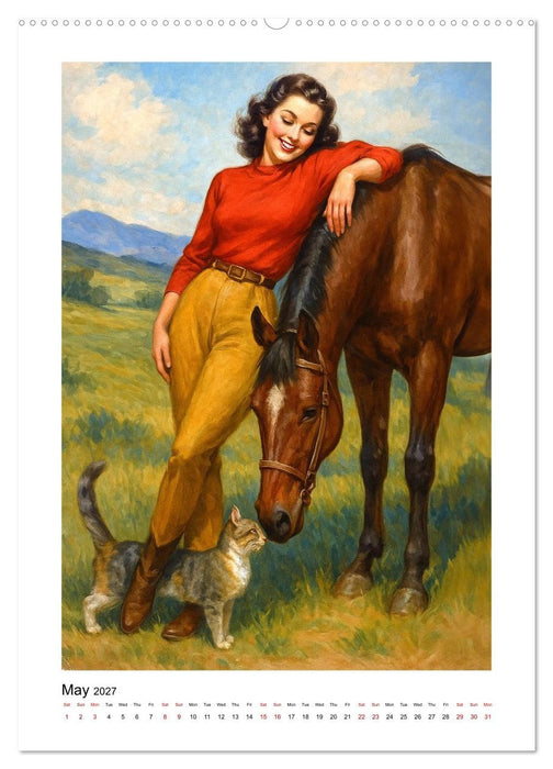 Western Pin-Up Girls (CALVENDO Monthly Calendar 2027)