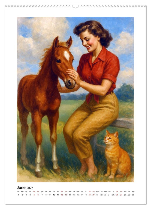 Western Pin-Up Girls (CALVENDO Monthly Calendar 2027)