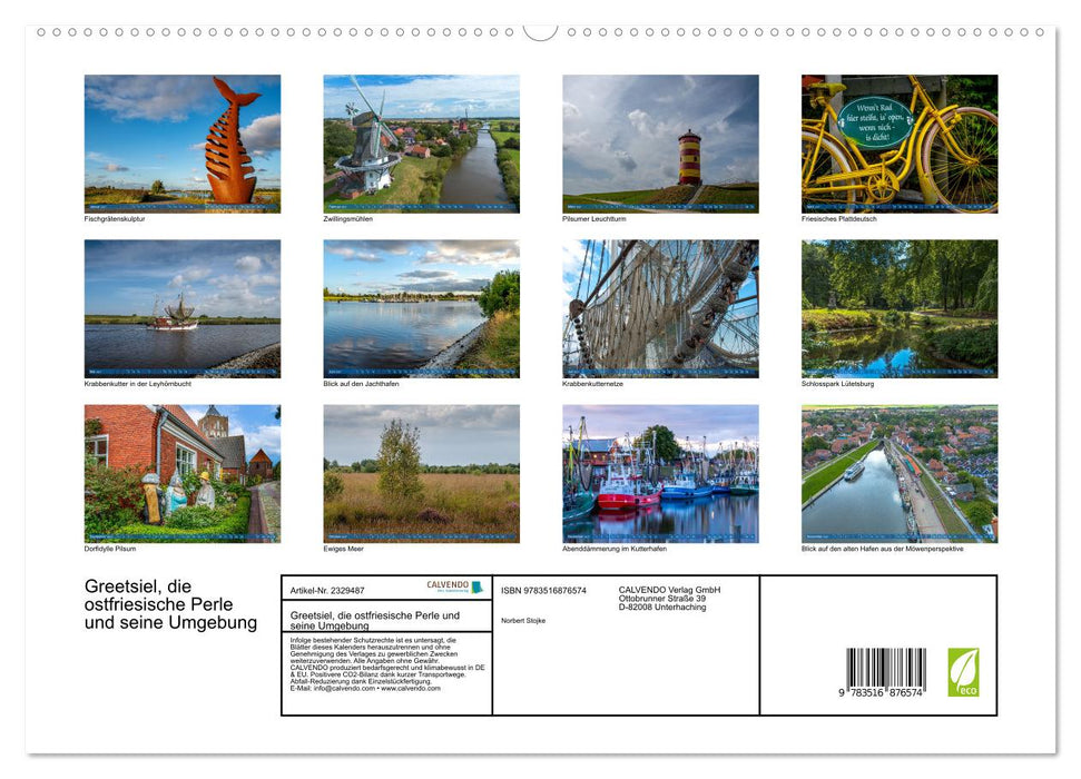 Greetsiel, die ostfriesische Perle und seine Umgebung (CALVENDO Premium Wandkalender 2027)