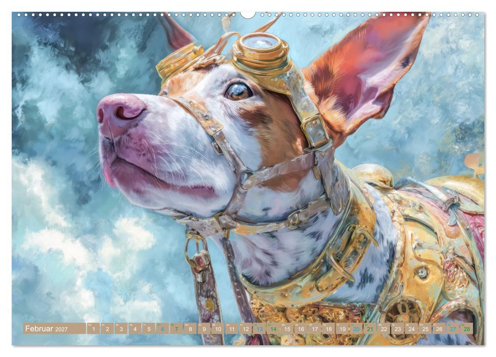 Punkerhunde - Witzige Illustrationen (CALVENDO Wandkalender 2027)