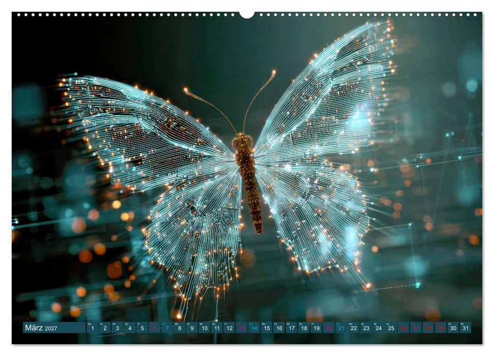 Artwork Schmetterlinge - Filigrane Leichtigkeit (CALVENDO Wandkalender 2027)