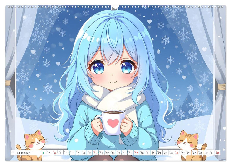 Kawaii Traumwelten (CALVENDO Premium Wandkalender 2027)