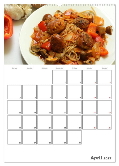 Pasta mit Gemüse (CALVENDO Premium Wandkalender 2027)
