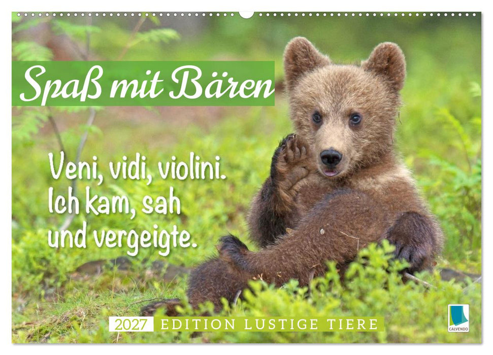 Spaß mit Bären: Edition lustige Tiere (CALVENDO Wandkalender 2027)