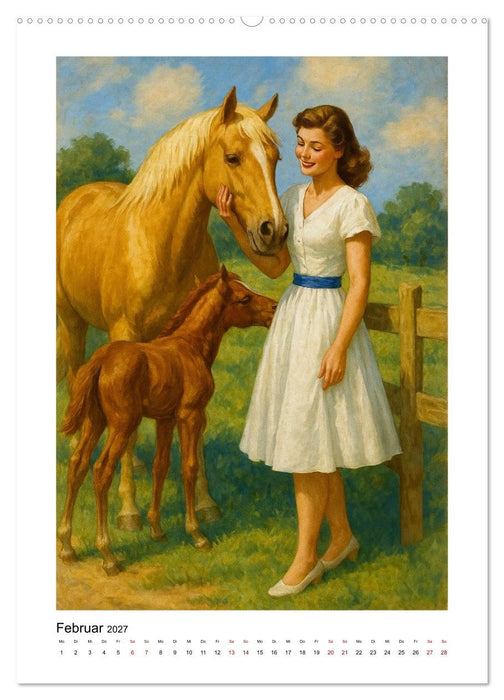 Cowgirls der 50er (CALVENDO Premium Wandkalender 2027)